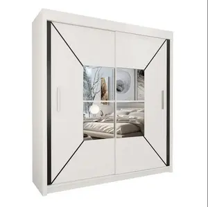 NICOLE Sliding Doors WARDROBE in Matt Finish 3 Sizes & 3 Colours