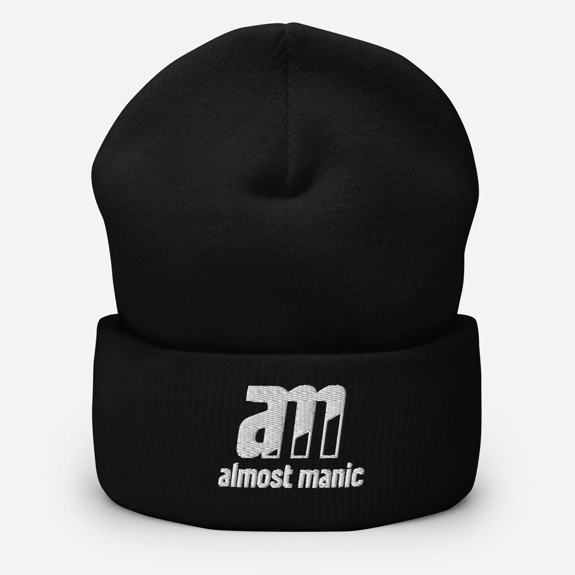 Almost Manic Essential Cuffed Beanie - 100% Turbo Acrylic, Hypoallergenic, Soft & Breathable, Classic Fit, 12" Length, Hand Washable