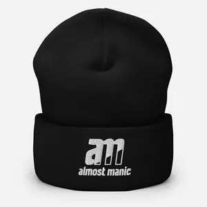 Almost Manic Essential Cuffed Beanie - 100% Turbo Acrylic, Hypoallergenic, Soft & Breathable, Classic Fit, 12" Length, Hand Washable