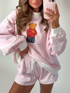 Bowie Gingham Sweatshorts - Pink