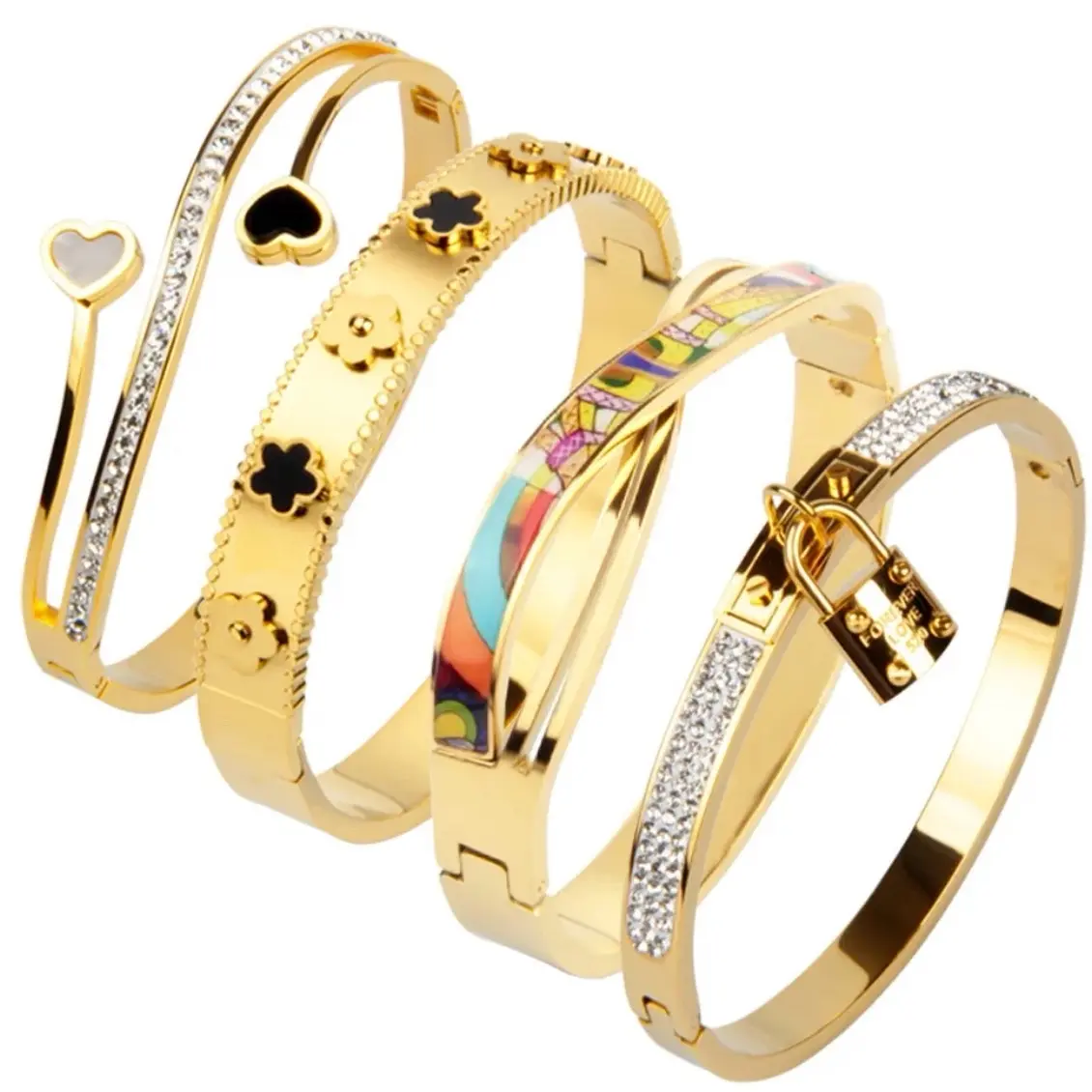 18K Stainless Steel Womens Bracelets