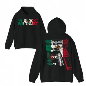 In Glock We Trust MEXICAN Hoodie, T-shirt for Men and Women - Mexican Flag Glock Design  - Classic Fit - Menswear Shirt Sweatshirts,Soft Cotton Blend