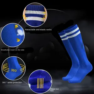 Cotton Mid-Crew Football Sports Socks, 1-5 Pairs Wear-Resistant for Adults, Ideal for Soccer, Futsal & Training, Mid-Crew Sports Socks