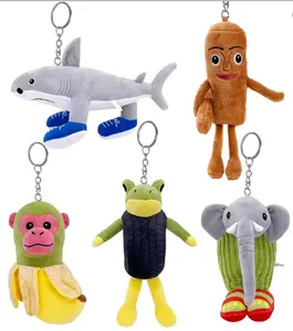 2 Pack Set Funny Meme Tung Tung Tung Sahur Keyboard Clicker Fidget Keychain Italian Brainrot Toys with Sound and LED Light Stress Relief Toys Press Fidget Toy Gift for Adults Kids Anxiety Relief