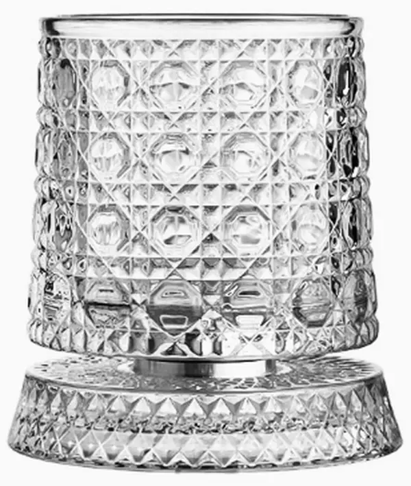 Premium Drinking Glasses - 2-Piece Lead-Free Heavy Base Whiskey Drinking Glasses with Smooth 360° Rotating Design, Unique Gift for Men (B), Gentle Aeration