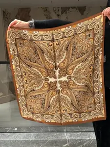 1pc Paisley Print Bandana Classic Head Wrap For Outdoor And Traveling Boho Women Square Scarf, Hair Band, Head Band Women Turban