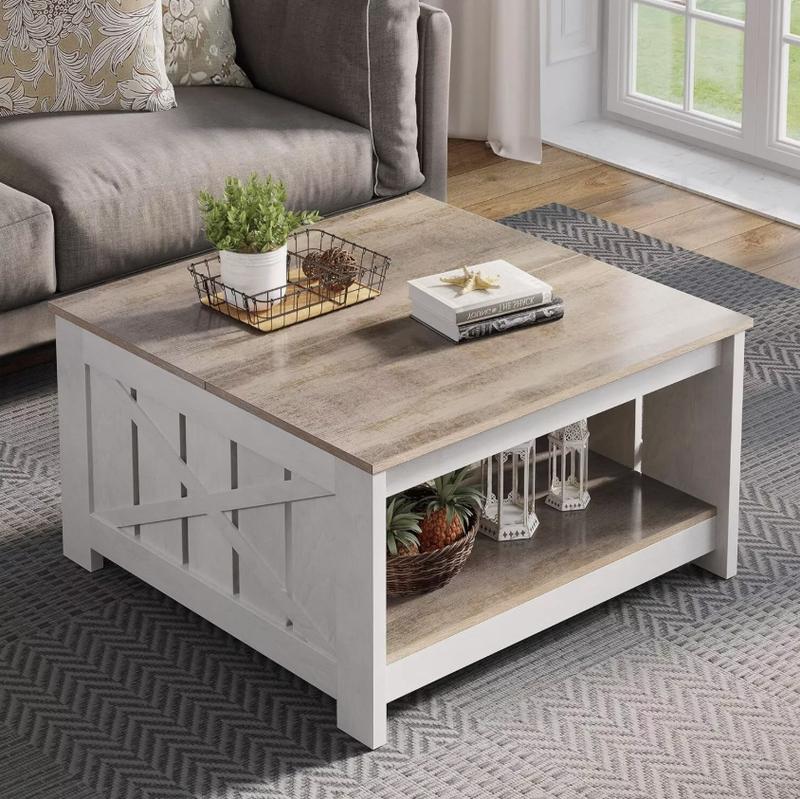 YITAHOME Coffee Table with Storage for Living Room With/Without Lift Top Farmhouse Modern Dining Table for Small Reception Room Home Office YITAHOME Coffee Table with Storage for Living Room With/Without Lift Top Farmhouse Modern Dining Table for Small Reception Room Home Office