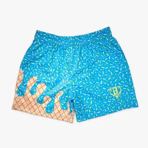 Ice Cream Mesh Athletic Shorts Youth & Adults, 5" Sports Shorts Breathable Summer Training Activewear