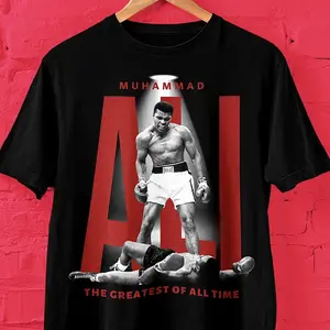 Muhammad Ali Greatest Boxer of All Time Shirt, Muhammad Ali Unisex Jersey Short Sleeve Tee, Ali T Shirt, Great Gift for Boxing Fans Classic Cotton