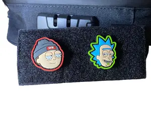 Stoned Rick and Morty ranger eye velcro patches