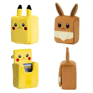 Pokemon Scarlet and Violet Pikachu Plush Deck Case for Card Game Storage for 60 cards with VelcroClosure and EasyAccess Perfect for Gift