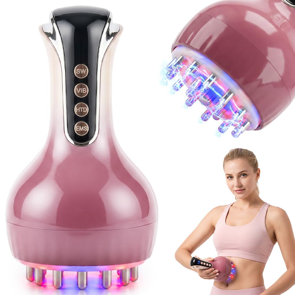 Gradient Pink 3-in-1 Cordless Handheld Massage Device - Electric Meridian Brush, 35-Speed Lymphatic Tool with Red Light, Pulsation, Vibration, USB Rechargeable, Ideal Gift for Parents, Home Care Essential, Cordless Handheld Massage Devices Gradient Pink 3-in-1 Cordless Handheld Massage Device - Electric Meridian Brush, 35-Speed Lymphatic Tool with Red Light, Pulsation, Vibration, USB Rechargeable, Ideal Gift for Parents, Home Care Essential, Cordless Handheld Massage Devices