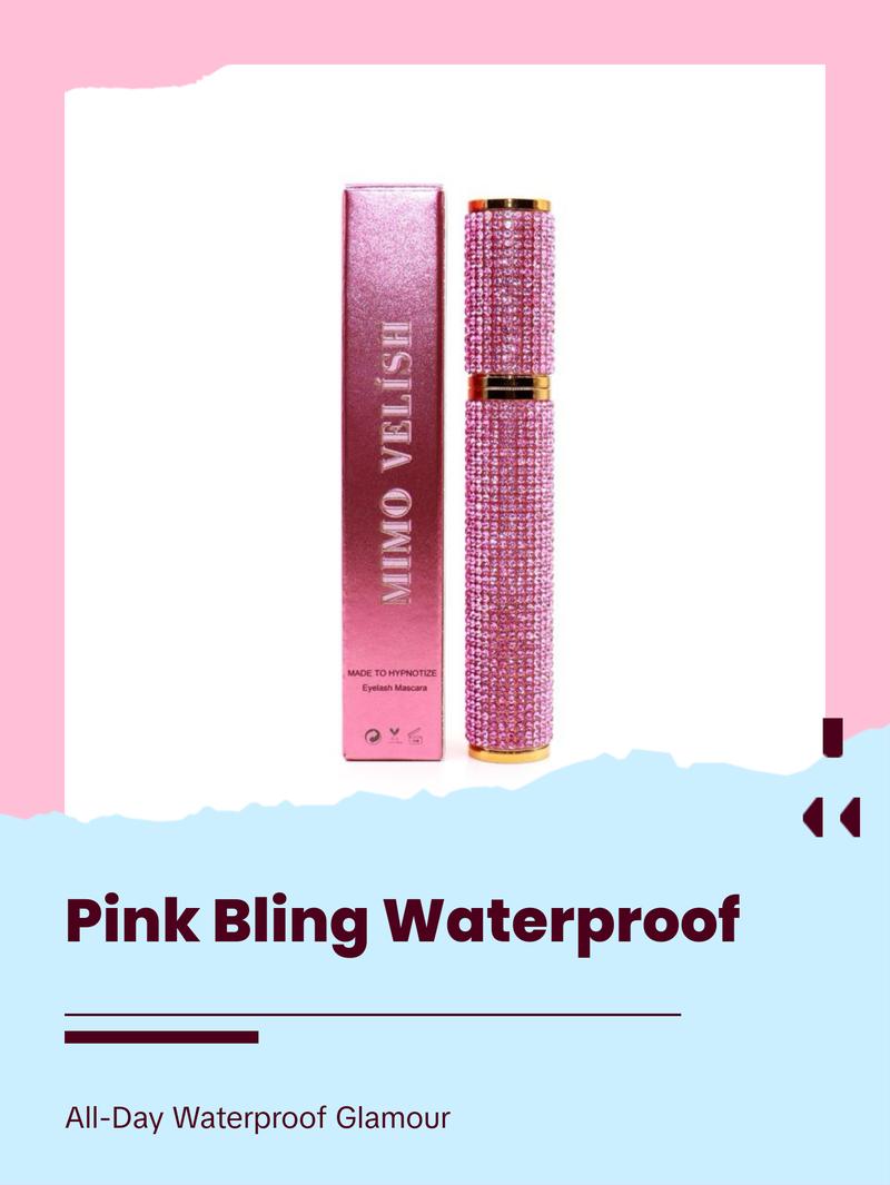 Mimo Velish The Mascara - Made To Hypnotize Eyelash Mascara with Pink Bling Design and Packaging