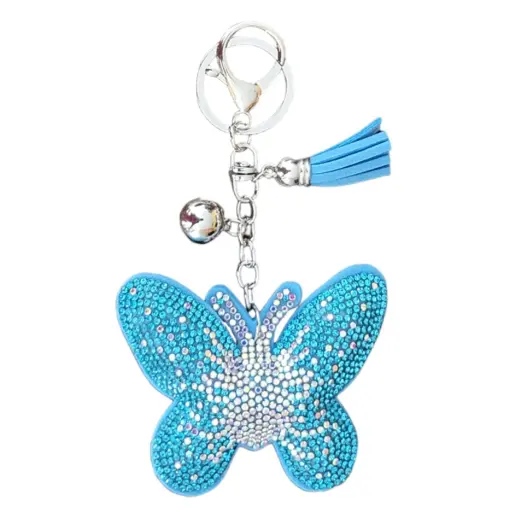 Blue Butterfly, Silver Hardware
