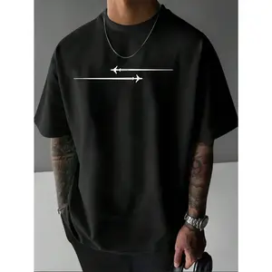 Simple Aircraft Design Printed Men's Short Sleeve T-Shirt, Comfortable And Breathable Leisure Sports, Men And  Are Suitable For Spring And Summer Leisure, Suitable For Gifts