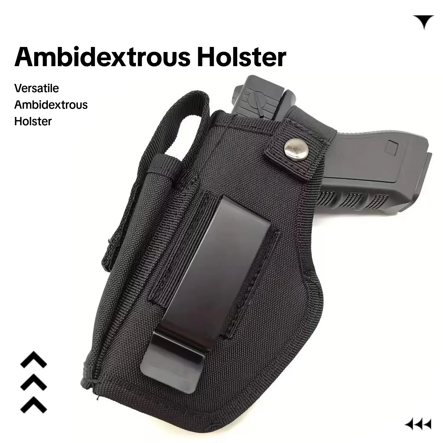 Unisex Universal Fit Ambidextrous Gun Holster Set with Magazine Pouch, IWB/OWB 9mm Concealed Carry Holster, Snap Closure, Fits G-19/17/23/26/27/42/43x & Similar 9mm Handguns for Hunting & Outdoor Recr