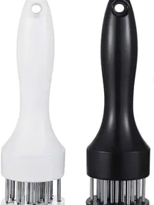 Meat Tenderizer Tool with Ultra Sharp Stainless Steel Needle Blades 2 Pack Meat Tenderizer Tool Profession Kitchen Gadgets Jacquard for Tenderizing and Cooking BBQ, Marinade, Steak, Beef, and Poultry