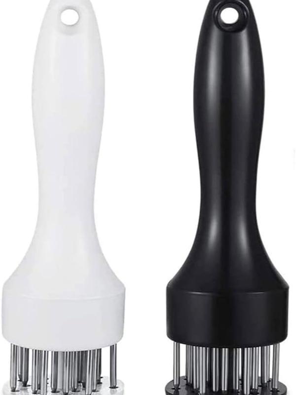 Meat Tenderizer Tool with Ultra Sharp Stainless Steel Needle Blades 2 Pack Meat Tenderizer Tool Profession Kitchen Gadgets Jacquard for Tenderizing and Cooking BBQ, Marinade, Steak, Beef, and Poultry