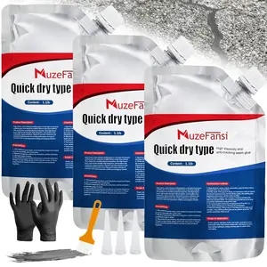 Concrete Crack Filler, Crack Filler, Waterproof Self-Leveling Cement Sealant, Fast-Drying Crack Repair for Driveway, Sidewalk, & Foundation – Indoor Use (3 PCS)