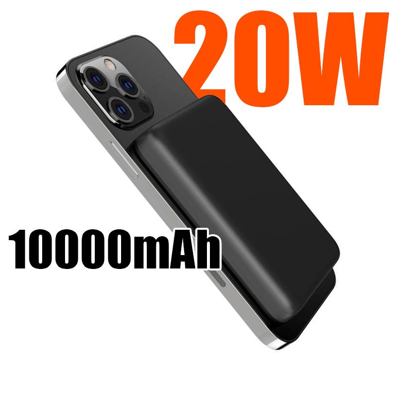 2 in 1 5000mAh Magnetic Power Bank, Wireless Portable Charger, Fast Charging MagSafe Battery Pack for iPhone 17/16/15/14/13/12/Plus/Pro Max, Compact Device Smartphone Chargeable
