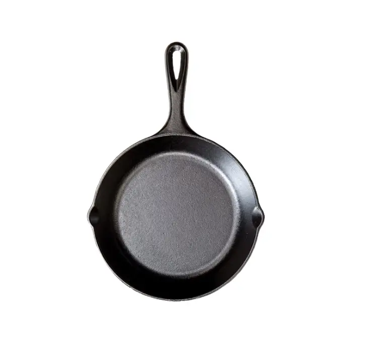 8" Seasoned Cast Iron Cookware Pan, Durable Kitchenware for Stovetop & Oven Use, Pans