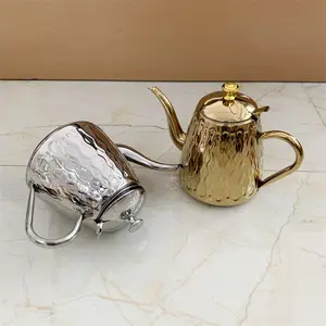 1pc Cabilock Tea Kettle for Stovetop Gooseneck Spout Pour Over Coffee Kettle Stainless Steel Boiling Kettle Teapot for Tea and Coffee Golden
