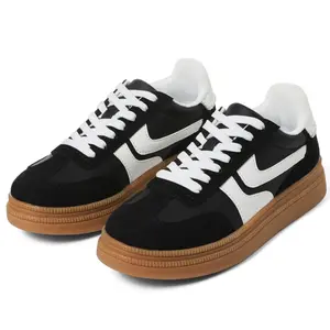 AOSPHIRAYLIAN Women's Canvas Sneakers Classic Lace Up Oxfords Students Fashion Shoes in Black & White Sizes