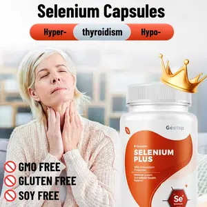 Geetop Selenium 200mcg Thyroid Support Supplement for Women and Men Vegan Capsules  HealthcareSupplement Tiroides Suplementos