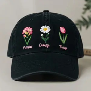 Embroidered FDT Hat, FDT Floral baseball cap, Subtle Anti Trump, Feminist Pride hat, Feminist Gift, Equality Matters, Anti Trump, Anti Elon