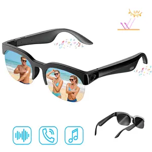 Smart Bluetooth Glasse with Mic & Speakers Smart Wireless Headphone Sunglasses for Men & Women Polarized Sunglasses for Outdoor UV Protection & Voice Control Wearable Tech Glasses, Multifunctional Smart Glasses for Driving Fishing Cycling & Running