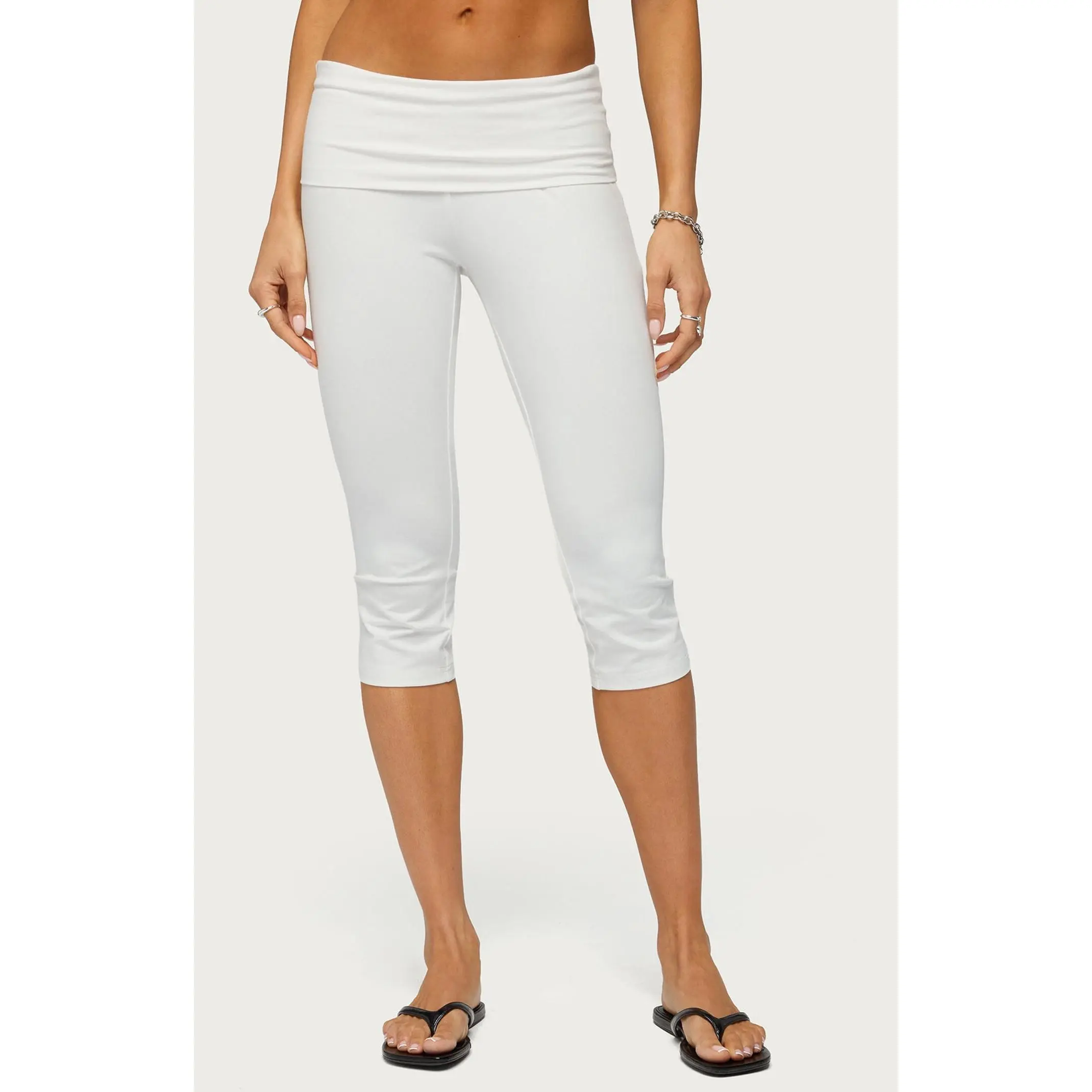 Edikted Women's Rocio Foldover Capri Pants