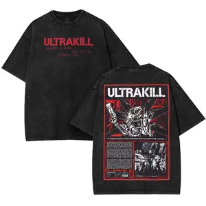 Ultrakill Video Game Washed T-Shirt, Sweater, Hoodie , Indie FPS Game Shirt, Gift For Game Fan, Streetwear Clothes