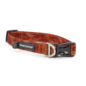 Winchester Camo Dog Collar with Adjustable Buckle and Durable Design