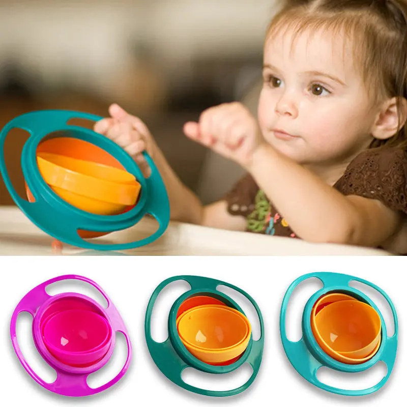360 Rotate Universal Spill-proof Bowl Dishes 360 Rotate Universal Spill-proof Bowl Dishes
