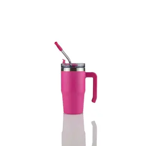 THE SIPPÉR STEEL STRAW TUMBLER - 12 OZ | HOT PINK