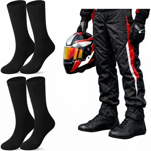 2 Pairs Fire-resistant Racing Socks for Track & Karting, 90% Aramid Flame-resistant Moisture Wicking Socks for Welder Firefighter Motorsport Driving & Track Day Use