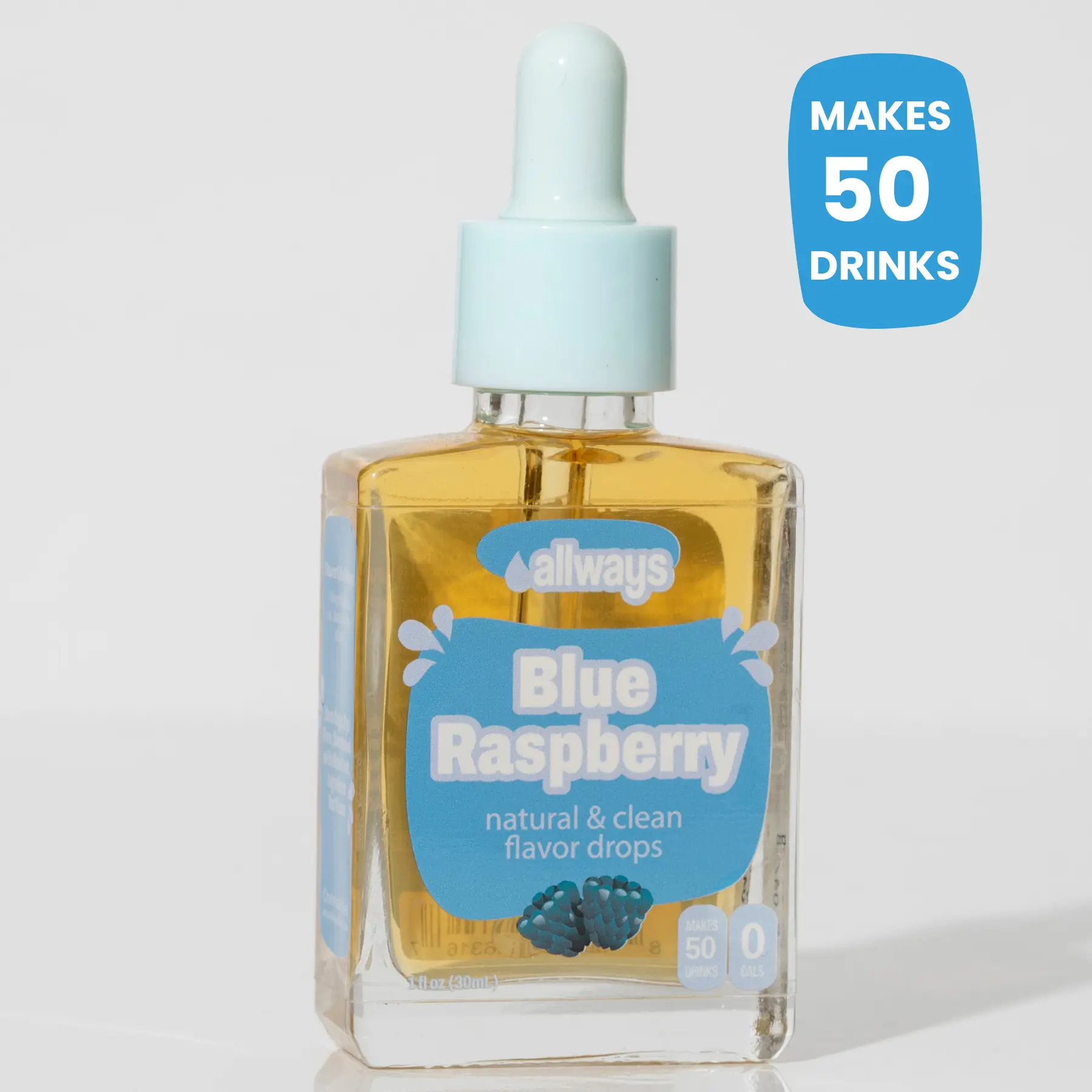 Allways Drops Blue Raspberry Water Enhancer | Sugar Free | 50 Servings