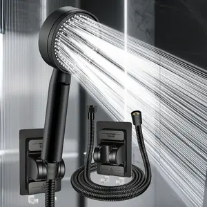 3-Piece Shower Set with Adjustable 5 Spray Modes, High-Pressure Water Saving Handheld, Durable Plastic, Easy Install, High Pressure Showerhead