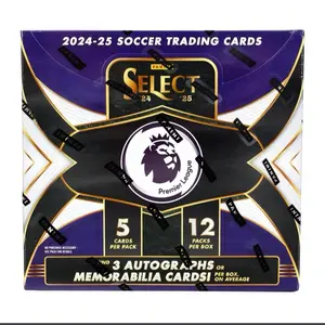 FIFA Select Premier League 24-25 Soccer Trading Cards - 5 Cards per Pack, 12 Packs per Box, 3 Autographs or Memorabilia Cards