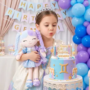Princess Zodiac Doll 16 Inch Plush Toy – 12 Zodiac Sign Gifts Handmade Soft Doll for Girls – Perfect Astrology & Taurus Gemini Birthday Gift