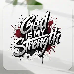 “Good Is My Strength” DTF Transfer - Faith Inspiration Vibes - Trust · Believe · Overcome - Suitable For T-shirts, Bags & Fabric Decor, Washable Iron-On Stickers, Christian Faith Heat Transfer Stickers