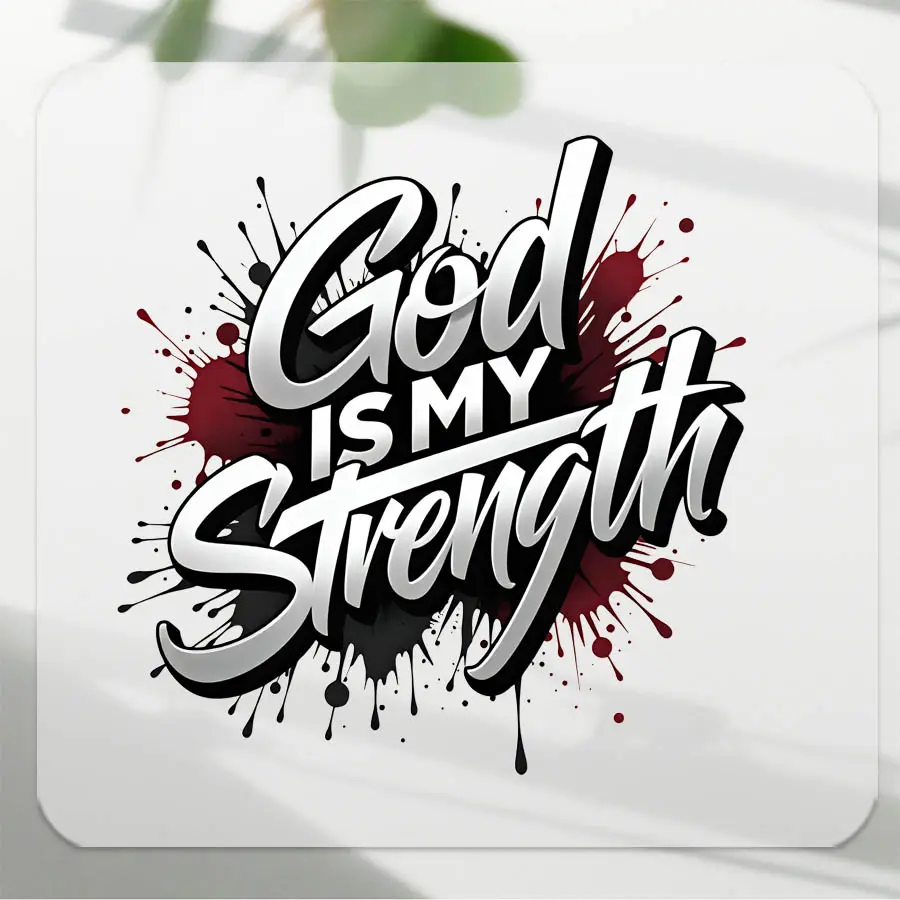 “Good Is My Strength” DTF Transfer - Faith Inspiration Vibes - Trust · Believe · Overcome - Suitable For T-shirts, Bags & Fabric Decor, Washable Iron-On Stickers, Christian Faith Heat Transfer Stickers