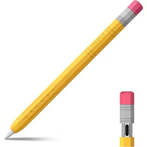 Silicone Sleeve for Apple Pencil (USB-C), Light Pen Skin Case Cover Soft Protective Anti-Slip Pencil Holder, Supports Magnetic Attachment, Yellow