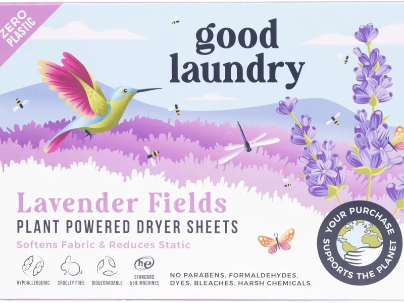 Lavender Scented Dryer Sheets, Reduce Static, Infused with Essential Oils, No Harsh Chemicals, Biodegradable, and Hypoallergenic