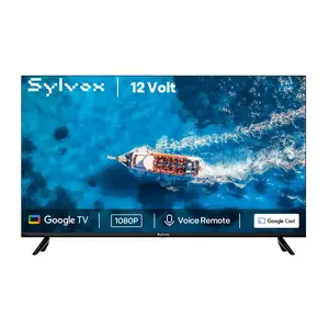 SYLVOX 12 Volt TV, 40" Smart Television 1080P with Google OS Support Voice Remote Screencast ATSC NTSC WiFi Bluetooth HDMI USB, AC/DC Powered, 12V TV for RV Camper Boat Coastal Home (Marine Series)