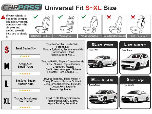 CAR PASS 3D Foam Mesh Leather Car Seat Covers Front Seats, Air Cool Mesh Front Seat Covers for Car, Universal Fit for SUV Truck Sedan Automotive, Armrest Airbag Compatible