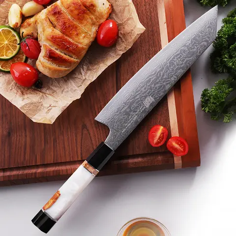 FINDKING Black-Rose Series 9-in Forged Thick Japanese Kiritsuke Kitchen Knife - Sharp, Durable Stainless Steel Damascus Cutting Tool for Home Chefs & Professional Use, Premium Kitchenware