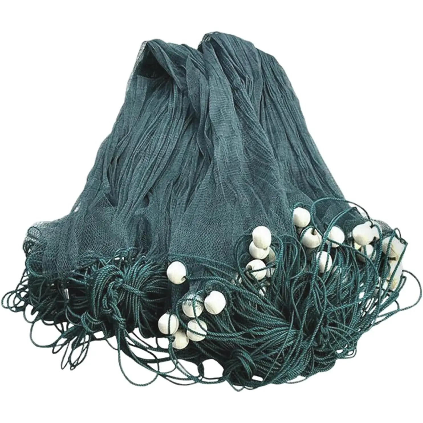 Handmade Nylon Beach Seine Fishing Tackle with High-Density Mesh, 3x20m-10x65ft Size, 30x20x20cm/11.81x7.87x7.87in Dimensions, 5.5kg/12.12lbs Weight, Lead Holds Bottom, Floats on Top for Minnow Catching in Ponds, Rivers