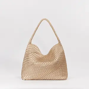 Calliope Handwoven Carryall Hobo LS - Soft Leather Handwoven Shoulder Hobo, Artisan Boho Bag for Everyday Style Large Capacity Casual woven bag High-End Commuter