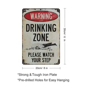 8×12 in Retro Funny Bar Metal Street Sign - Home Bar Wall Decor, Living Room Plaque, Father's Day Gift for Man Cave (Home Supplies Room Decor)